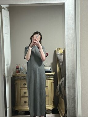 ASOS Short Sleeve One Side Slit Maxi Dress